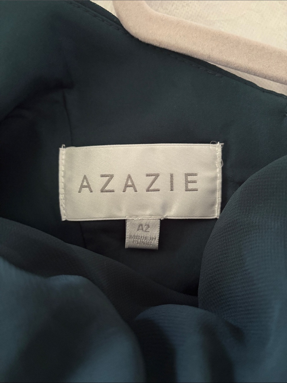 AZAZIE Bridesmaid Dress Pine / Emerald Green Cowl Neck Slip Dress - Picture 5 of 5